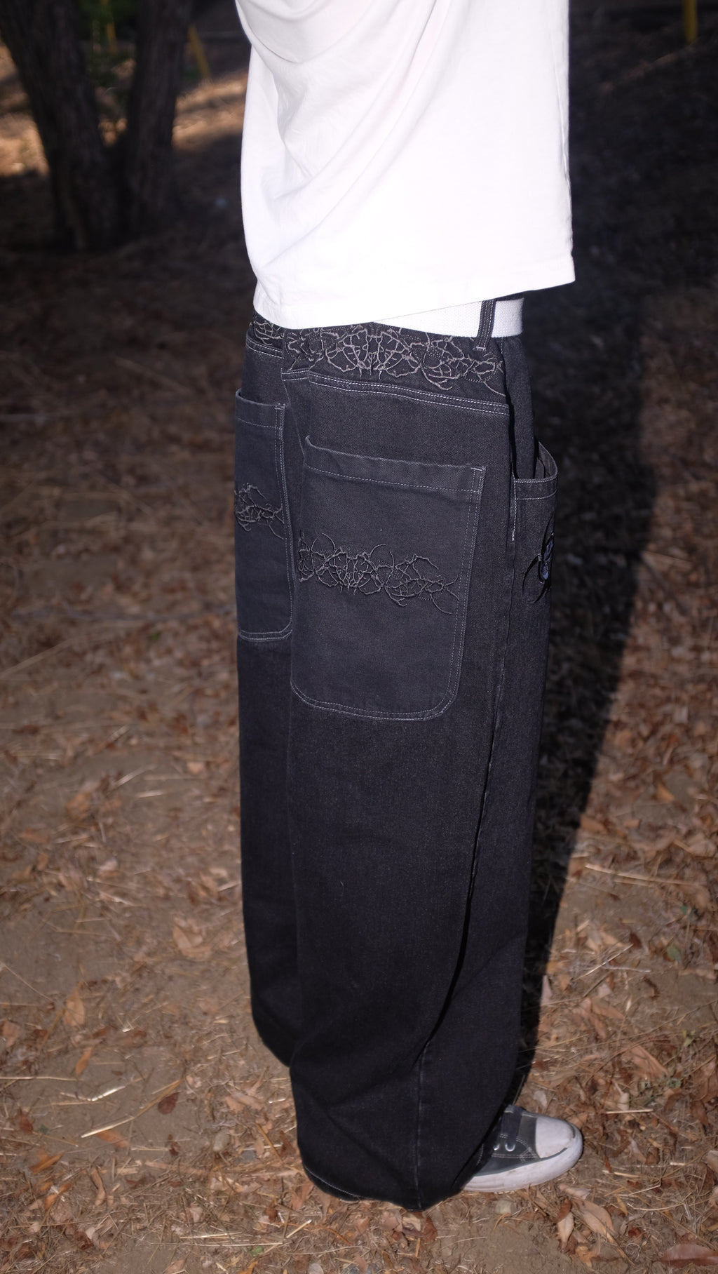 black barbwire jeans
