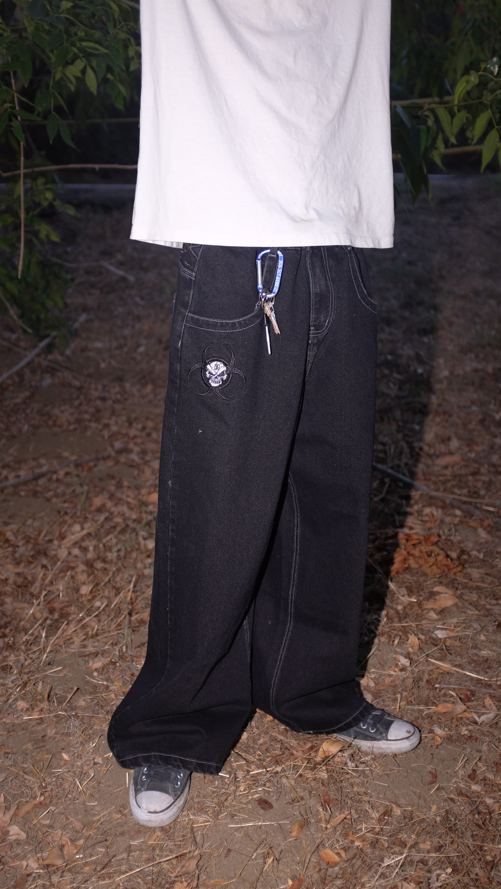black barbwire jeans