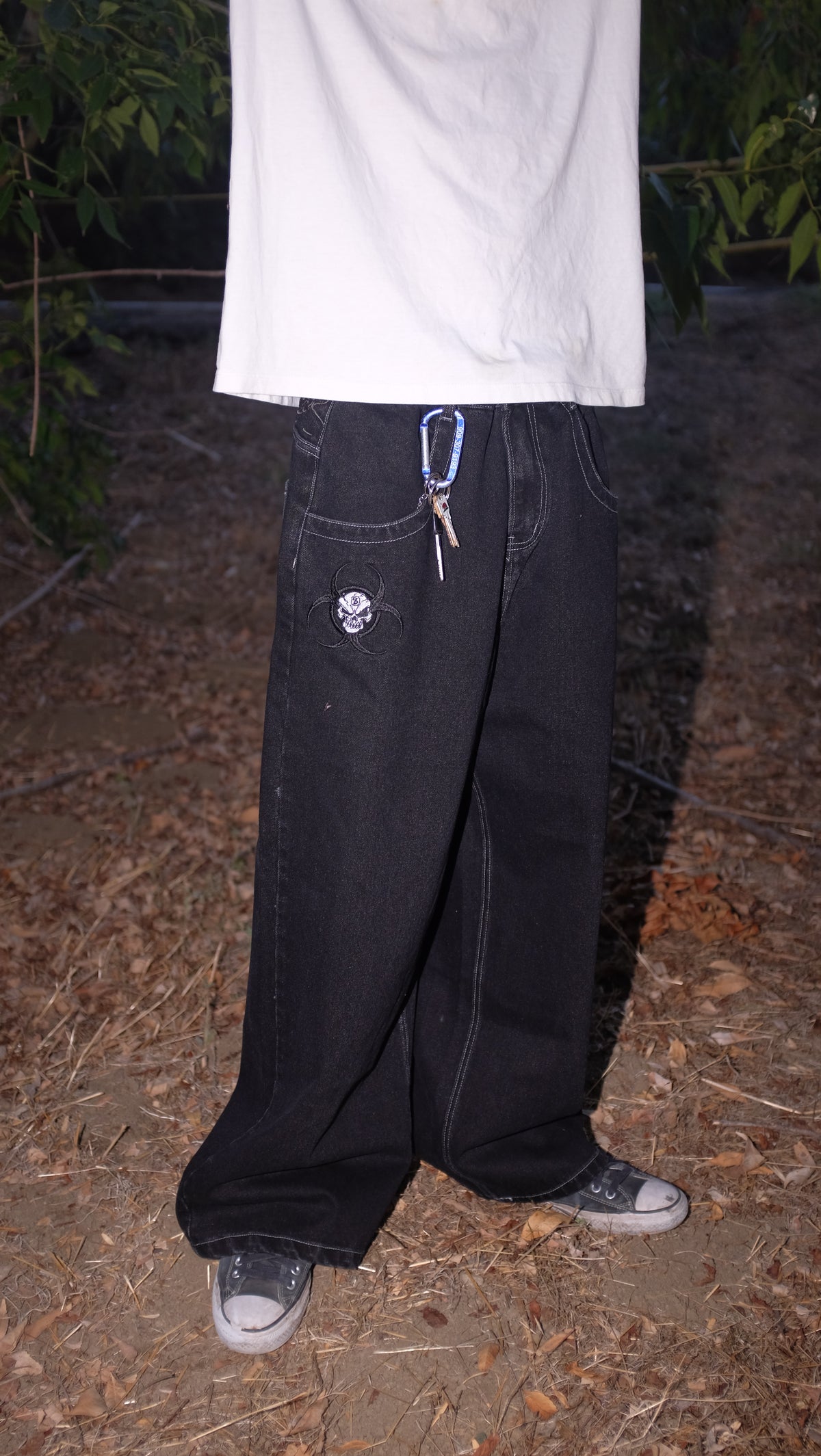 black barbwire jeans